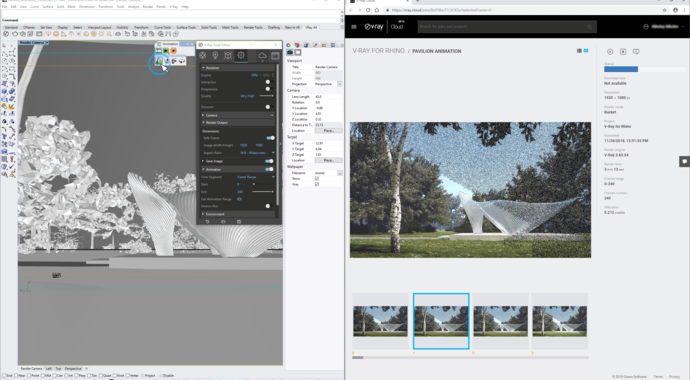 Renderovanie na Chaos Cloude vo V-Ray pre Rhino
